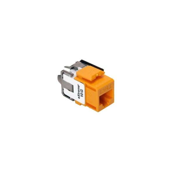 Leviton Extreme Cat6A Quickport Yellow, Connector, Channel-Rated 6110G-RY6 - main